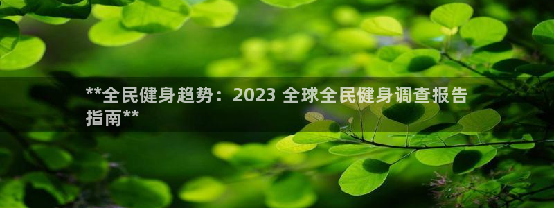 凯时kb88会员登录：**全民健身趋势：2023 全球全